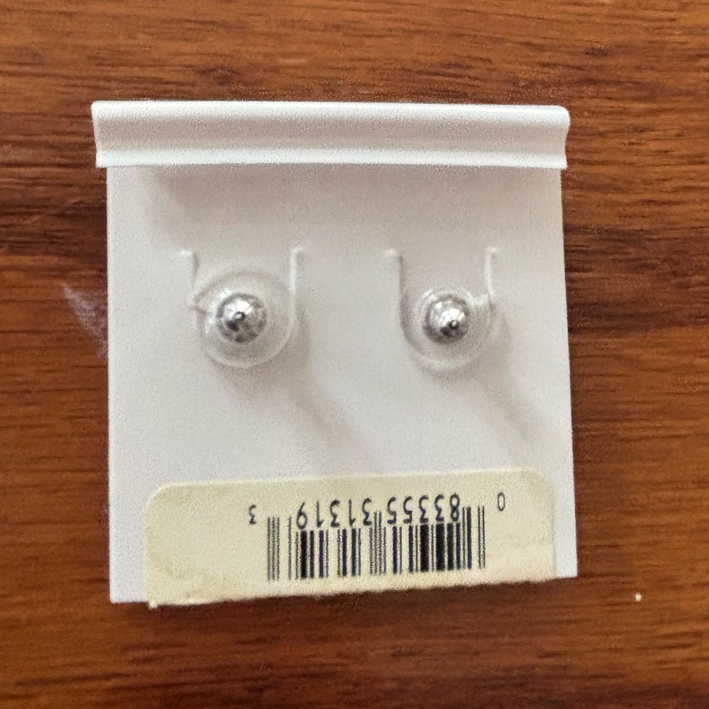 Napier Silver Crystal Cross Stud Earrings - Picture 4 of 4